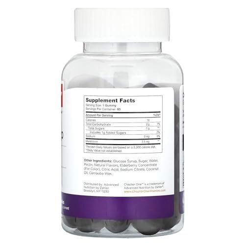 Zahler Chapter One Schlafgummis – 2,5 mg Melatonin Gummis für erholsamen Schlaf – Nahrungsergänzungsmittel für die Schlafenszeit von Kindern – Koscher, glutenfrei & laktosefrei – 60 Stück