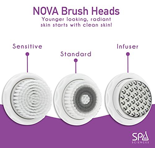SPA SCIENCES NOVA Skin Cleansing Ersatzkopf – Sanfte Reinigungsbürste (Weiß, Silikon)