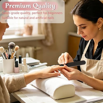 HeeYaa Nagelfeile 10 Stück Professionelle Doppelseitige 100/180 Grit Nagelfeilen Emery Board Schwarz Maniküre Pediküre Werkzeug und Nagelpufferfeilen
