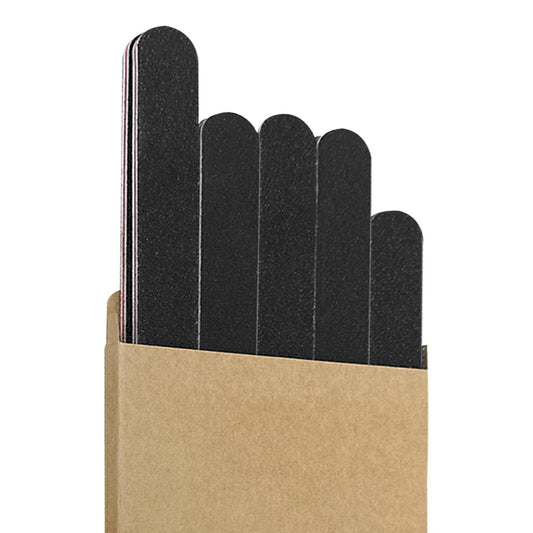 HeeYaa Nagelfeile 10 Stück Professionelle Doppelseitige 100/180 Grit Nagelfeilen Emery Board Schwarz Maniküre Pediküre Werkzeug und Nagelpufferfeilen