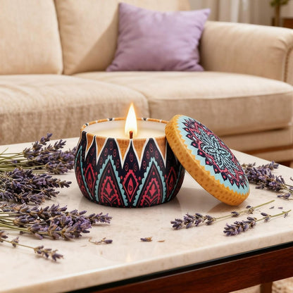 Kerzen Geschenkset für Frauen, 4er-Pack langanhaltende Lavendel-Duftkerzen aus Sojawachs, Aromatherapie-Kerzen für Entspannung zu Hause, ideales Geschenk zum Geburtstag, Erntedankfest, Muttertag, Valentinstag