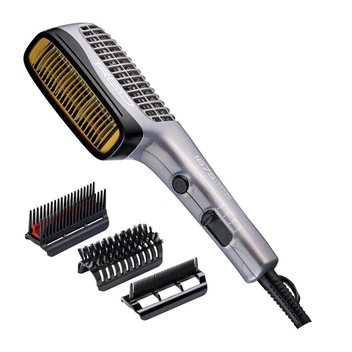 Red by Kiss 1875 W Ceramic Ionic Haarstyler – Föhnkamm mit 3 Aufsätzen, 4 Heizstufen & Kaltluftstopp für schnelles Trocknen, Glätten & Silk Press für alle Haartypen