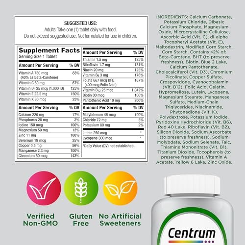 Centrum Silver Multivitamin für Erwachsene ab 50 – 80 Tabletten