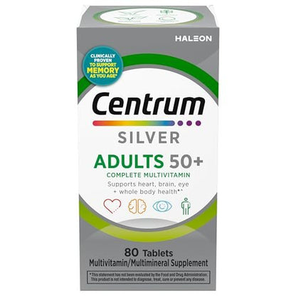 Centrum Silver Multivitamin für Erwachsene ab 50 – 80 Tabletten
