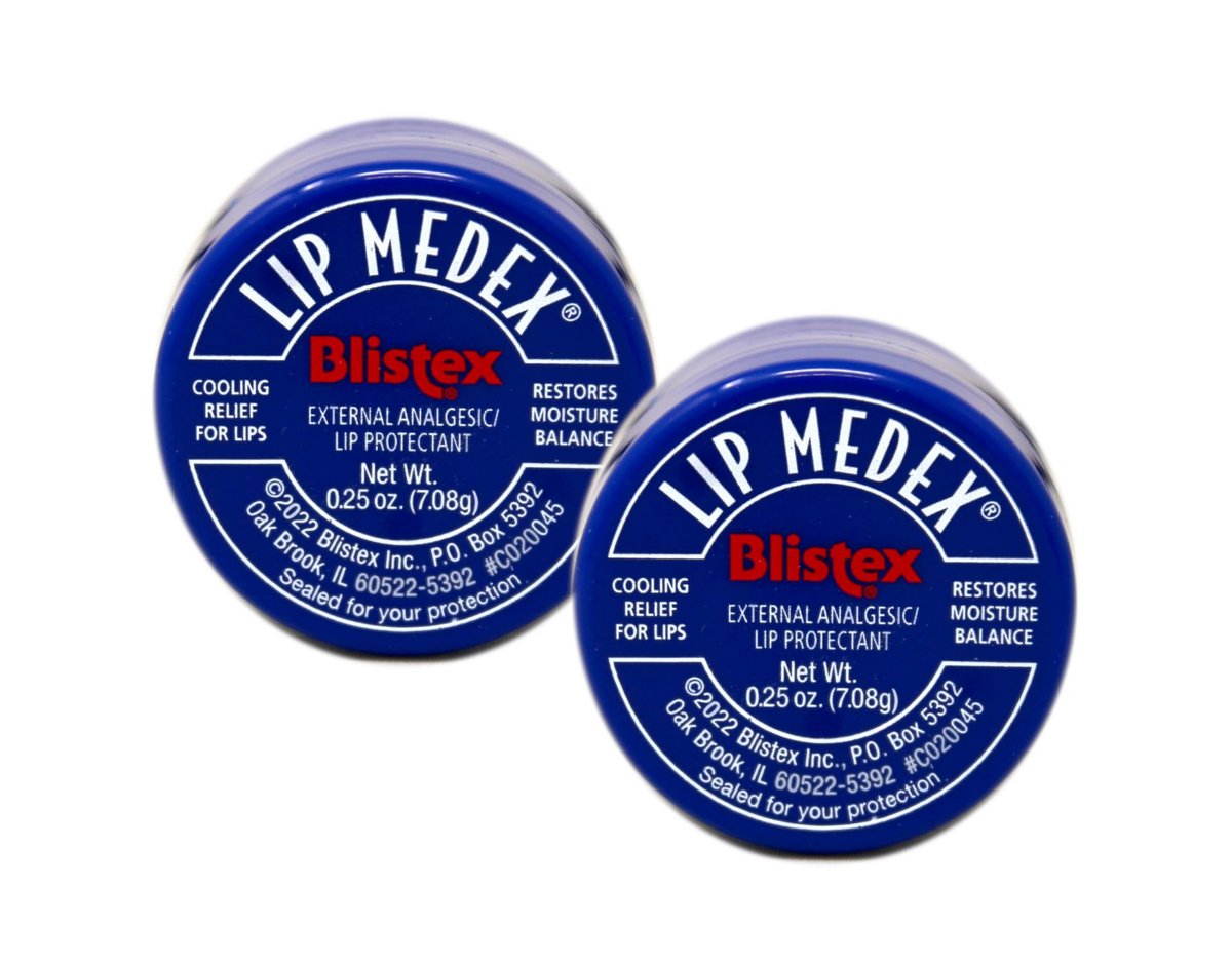Blistex Medicated Lip Balm, Lip Medex – für Erkältung, rissige & trockene Lippen – 0,25 oz x 2er-Pack
