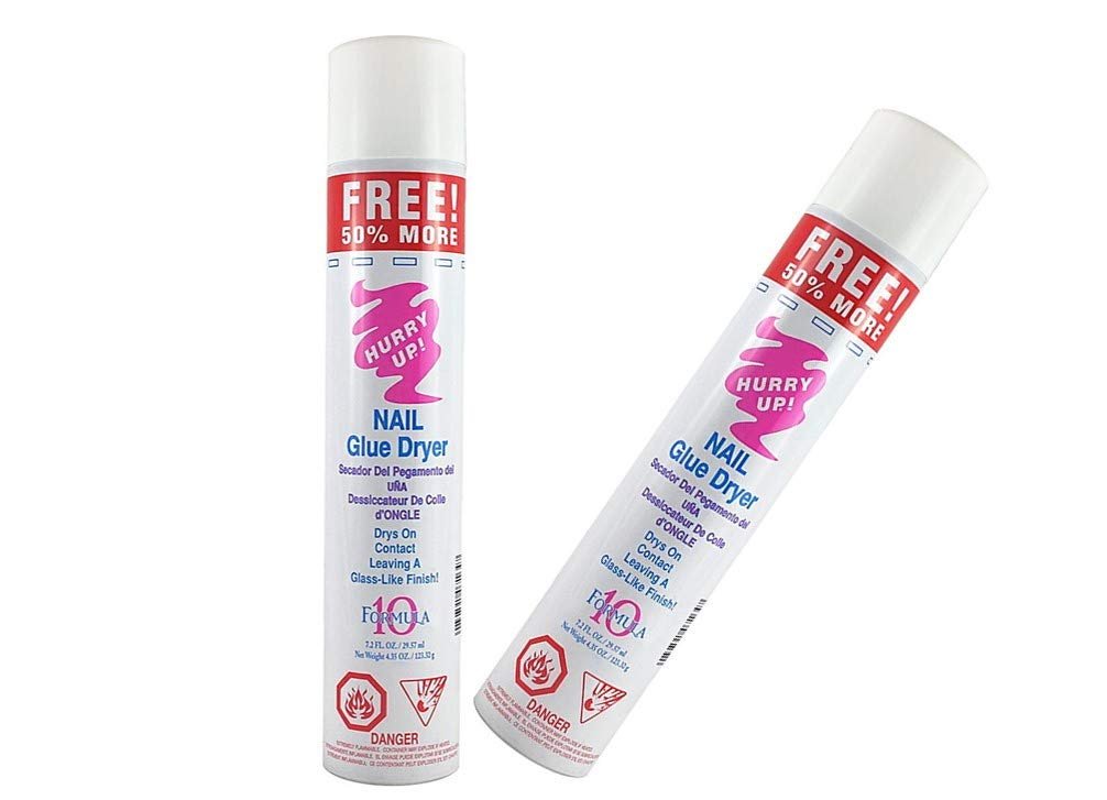 Nagelkleber Trockner – 2er-Pack: 7,2 fl oz – Kontakttrocknend für glasähnlichen Finish – Formel 10 – Klar
