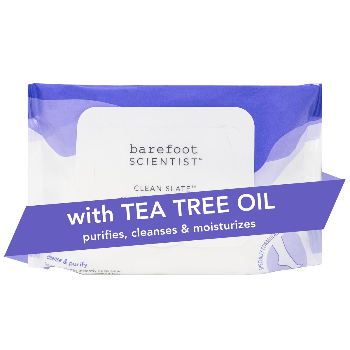 Barefoot Scientist Clean Slate Textured Reinigungstücher für frische, saubere Füße – 25 Stück