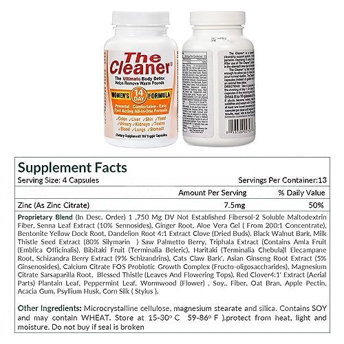 Century Systems The Cleaner Detox – 14-Tage-Internes Reinigungsprogramm für Frauen, 104 Kapseln, Unterstützt die Verdauungsgesundheit