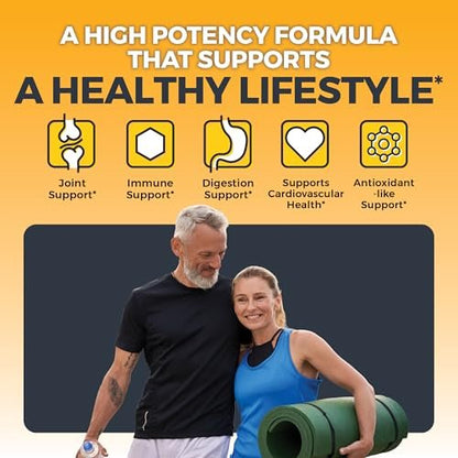 Viva Naturals Kurkuma & Ingwer Kapseln mit Schwarzem Pfeffer für bessere Absorption – Bio Kurkuma Curcumin für Gelenk-, Herz- und Verdauungsgesundheit, Non-GMO – 120 Tabletten