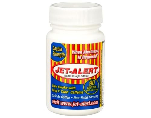 Jet-Alert Doppelstärke Koffein 200 mg Kapseln, 90 Kapseln, Packung mit 3
