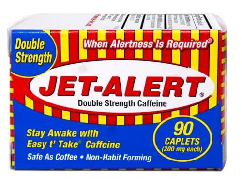 Jet-Alert Doppelstärke Koffein 200 mg Kapseln, 90 Kapseln, Packung mit 3