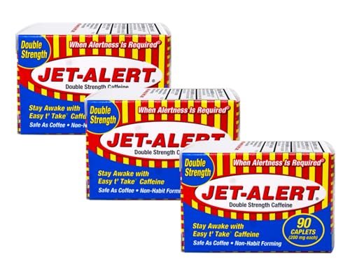 Jet-Alert Doppelstärke Koffein 200 mg Kapseln, 90 Kapseln, Packung mit 3