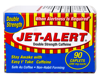 Jet-Alert Doppelstärke Koffein 200 mg Kapseln, 90 Kapseln, Packung mit 3
