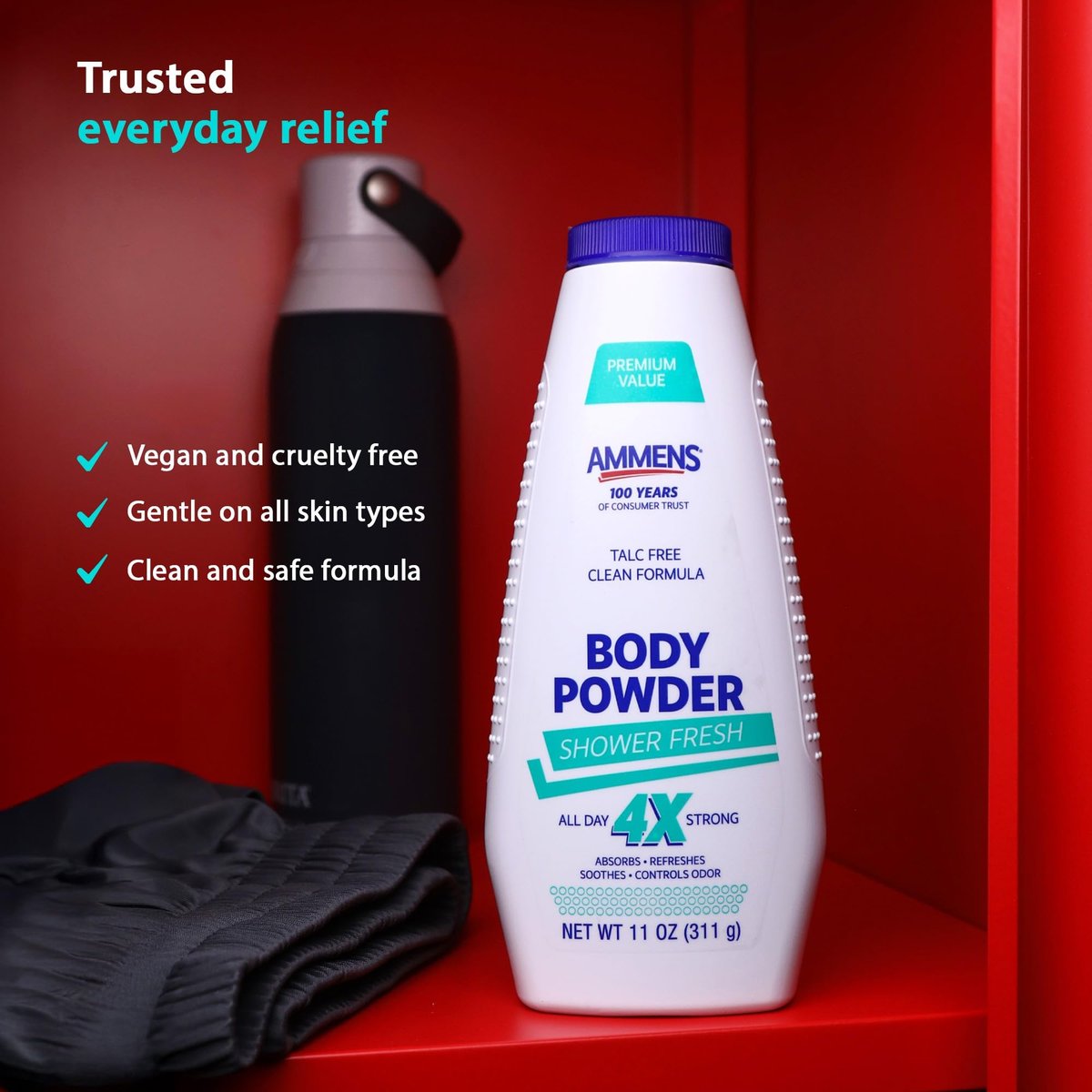 AMMENS Puder Shower Fresh Talkfrei, 311 g