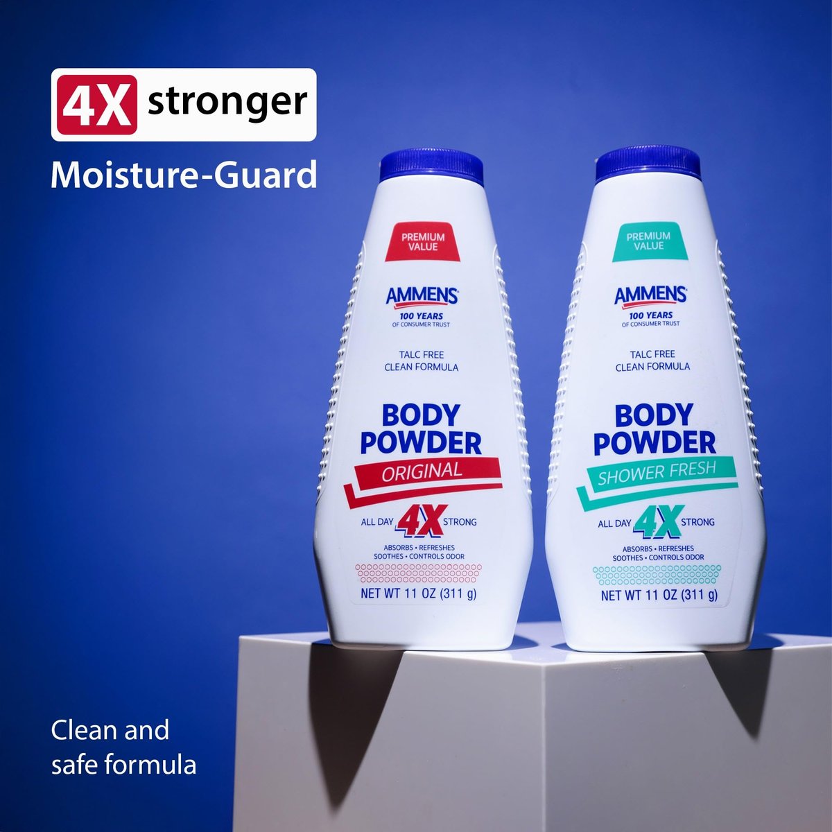 AMMENS Puder Shower Fresh Talkfrei, 311 g