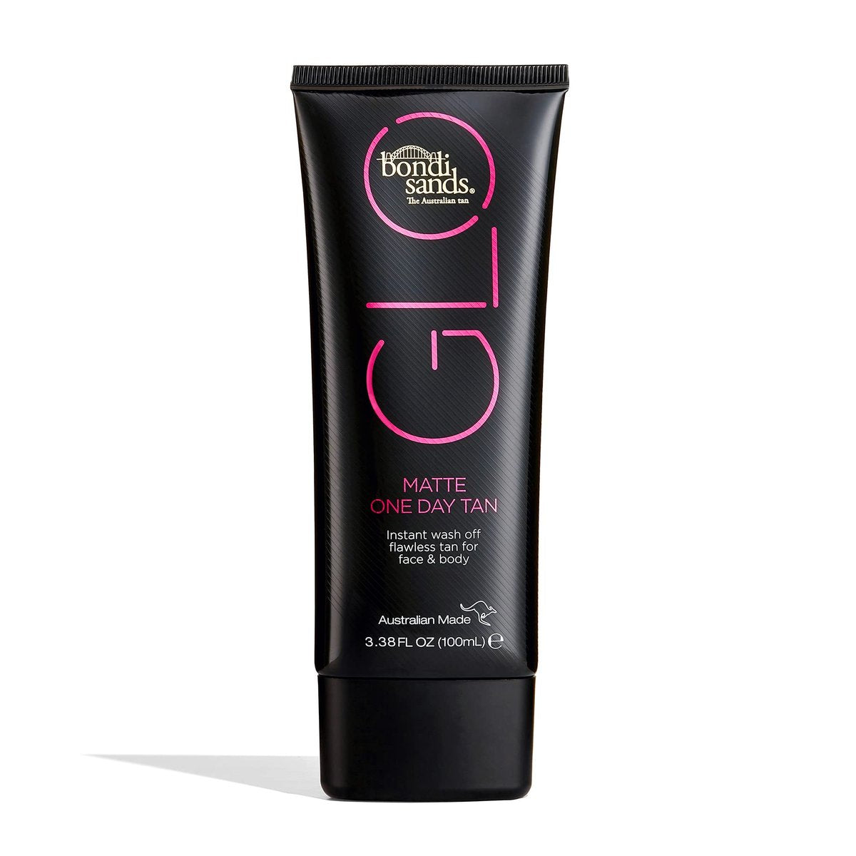 Bondi Sands GLO Matte One Day Tan – Sofortiger, makelloser Bronzeschimmer für Gesicht und Körper, wasser- und transferresistent, 100 ml