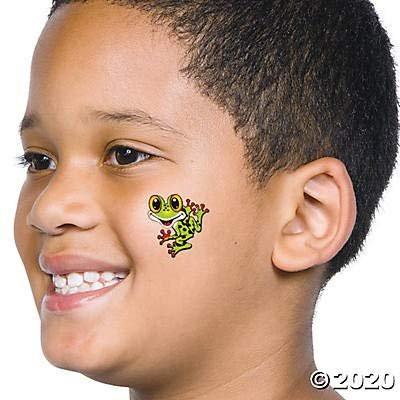 Froschtattoos für Kinder – 72 bunte temporäre Tattoos als Partygeschenke und Mitgebsel für Geburtstage, Veranstaltungen und Schulfeiern