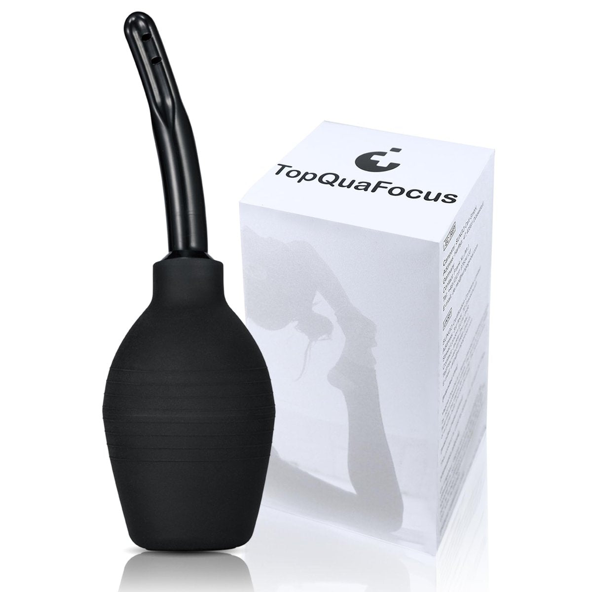 TopQuaFocus 10oz Einlaufbirne - Darmreinigung & Vaginalreiniger für Männer und Frauen, Schwarz
