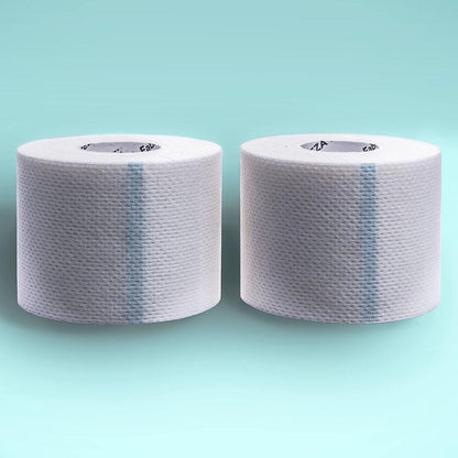 Areza Medical Chirurgisches Klebeband – Atmungsaktives, hautfreundliches Stoffklebeband – Fabripore – 2" x 9 m (5 cm x 9 m) – 2 Rollen pro Packung