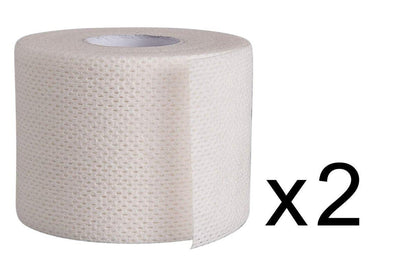 Areza Medical Chirurgisches Klebeband – Atmungsaktives, hautfreundliches Stoffklebeband – Fabripore – 2" x 9 m (5 cm x 9 m) – 2 Rollen pro Packung