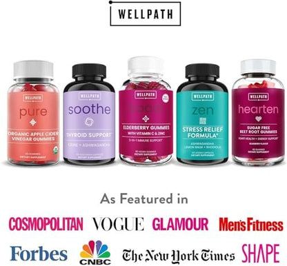 WellPath Soothe Hormonbalance für Frauen - Schilddrüsenunterstützung - Ashwagandha, Rhodiola, Jod, Selen & L-Tyrosin - Stimmungs- & Nebennierenunterstützung - Non-GMO, glutenfrei, 60 Kapseln