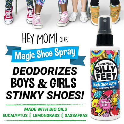 Fuß- und Schuh-Deodorant-Spray, extra stark, Geruchsentferner für stinkende Schuhe, Kinderfüße und Schweiß, Kaugummi-Duft, Alternative zu Puder zur Geruchskontrolle