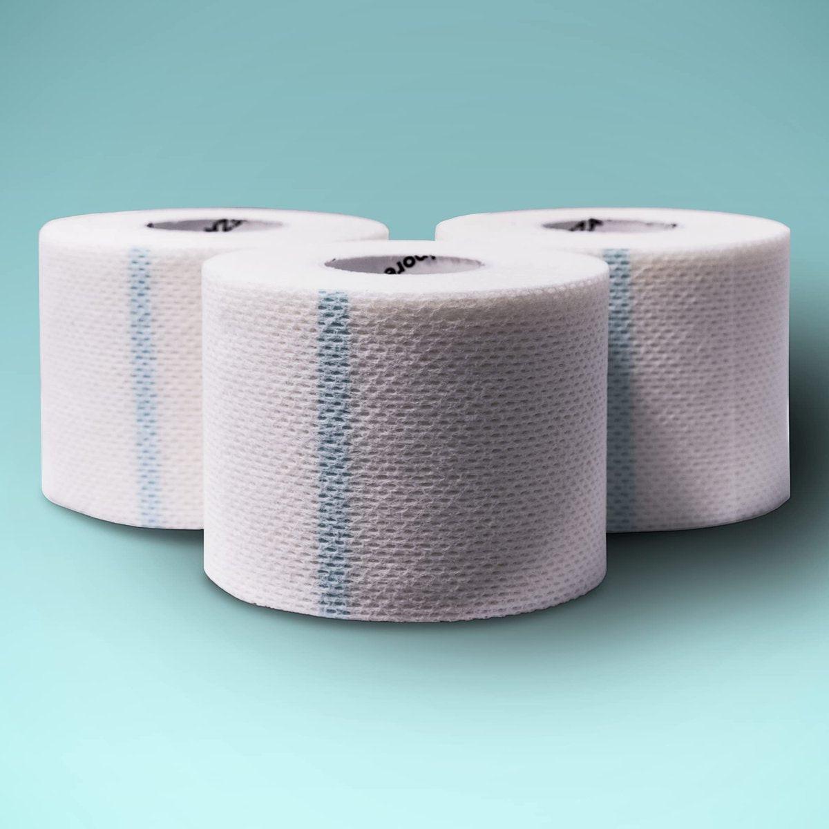 Areza Medical Chirurgisches Tape – Atmungsaktives, poröses Hautklebeband aus weichem Stoff – Fabripore – 2" x 10 yds (5 cm x 9 m) – 3 Rollen pro Packung