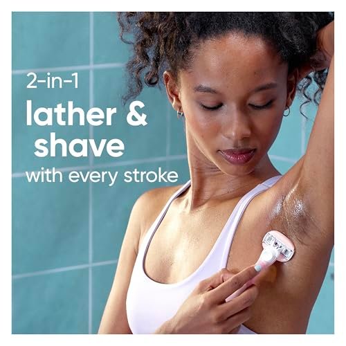 Gillette Venus ComfortGlide White Tea Damenrasierer – 1 Griff + 4 Klingenköpfe