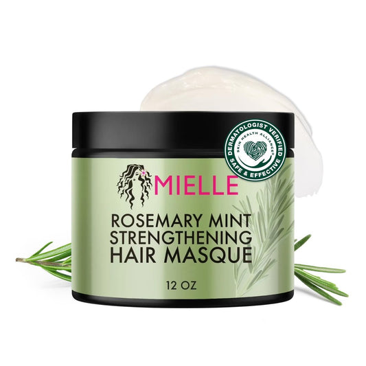 Mielle Organics Rosmarin Minze Stärkende Haarmaske – Tiefenpflege mit Biotin, Honig & Kokosöl für längere, gesündere Haare (340 g)