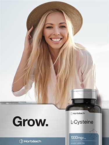 Horbäach L-Cystein 1000mg | 100 Kapseln | Non-GMO, Glutenfrei
