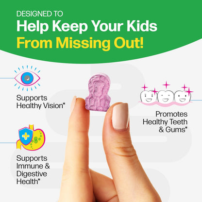 Culturelle Kids Complete Kautabletten Multivitamin + Probiotikum für Kinder, ab 3 Jahren, 50 Stück, Unterstützung für Verdauung, Mundgesundheit und Immunsystem – mit 11 Vitaminen & Mineralstoffen, inkl. Vitamin C, D3 & Zink