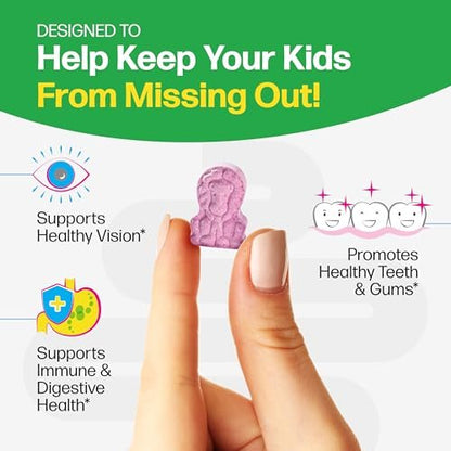 Culturelle Kids Complete Kautabletten Multivitamin + Probiotikum für Kinder, ab 3 Jahren, 50 Stück, Unterstützung für Verdauung, Mundgesundheit und Immunsystem – mit 11 Vitaminen & Mineralstoffen, inkl. Vitamin C, D3 & Zink