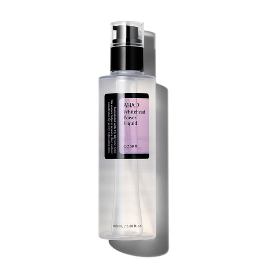 COSRX 7% Glykolsäure AHA Peeling Toner – Whitehead Removing Power Liquid, 100 ml – Porenverfeinerndes Gesichtswasser für glatte Haut