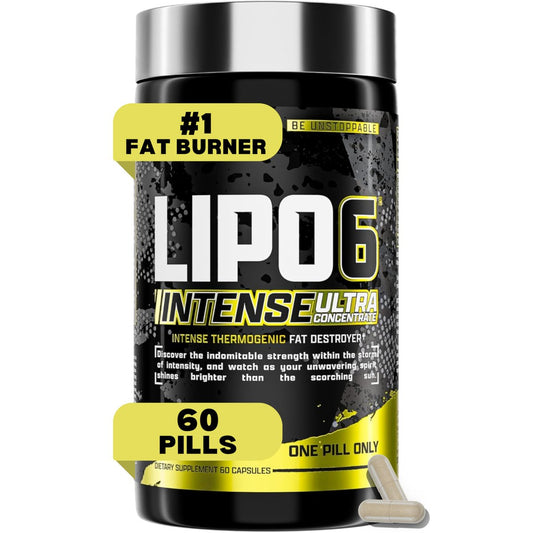 Nutrex Research Lipo6 Black Intense Ultra Concentrate – Thermogener Fettverbrenner für Männer und Frauen | Diät-Gewichtsverlust & Appetitzügler | 60 Kapseln