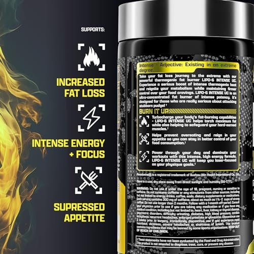 Nutrex Research Lipo6 Black Intense Ultra Concentrate – Thermogener Fettverbrenner für Männer und Frauen | Diät-Gewichtsverlust & Appetitzügler | 60 Kapseln