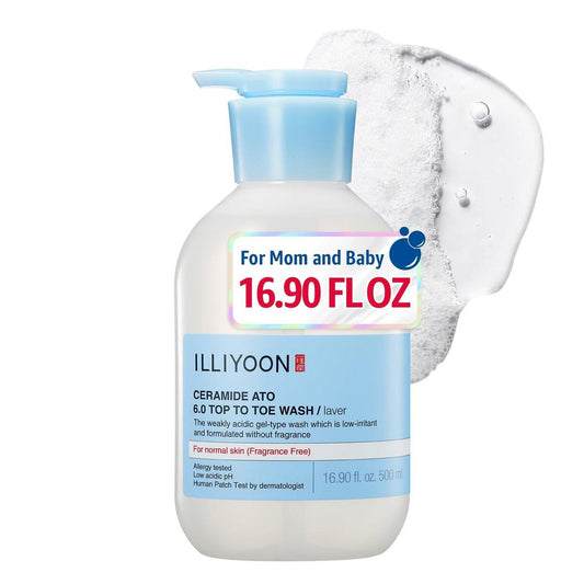 Illiyoon Ceramide Ato 6.0 Top to Toe Wash – Sanfte 3-in-1 Reinigung für Babyhaut, 500 ml
