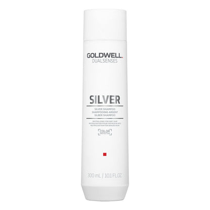 Goldwell Dualsenses Silver Shampoo 300 ml – Anti-Gelbstich Shampoo für blondes und graues Haar