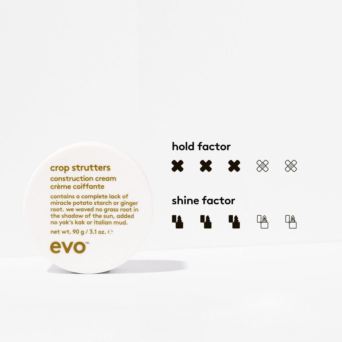 EVO Crop Strutters Haarstylingcreme für alle Haartypen - Definition, Textur & mittlerer Halt - 90 g
