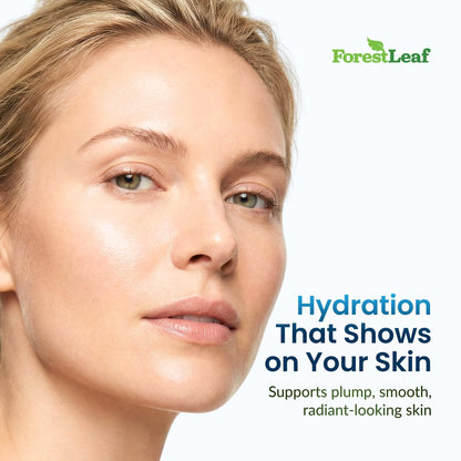 ForestLeaf Hyaluronsäure Kapseln | 100mg hoch bioverfügbares Hyaluron + 50mg Vitamin C | Für Hautfeuchtigkeit, Gelenkschmierung, Anti-Aging, Haare & Nägel | 120 Kapseln