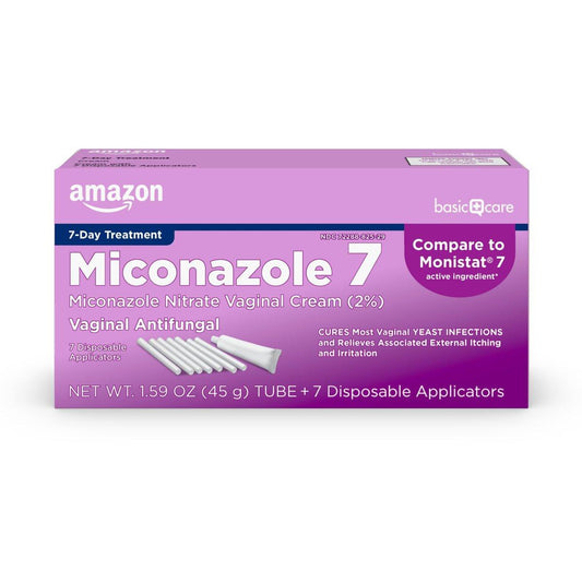 Miconazol 7 Vaginalcreme gegen Hefepilzinfektionen – 2% Miconazolnitrat, 7-Tage-Behandlung, 45 g (1,59 Unzen)