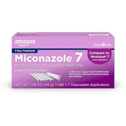 Miconazol 7 Vaginalcreme gegen Hefepilzinfektionen – 2% Miconazolnitrat, 7-Tage-Behandlung, 45 g (1,59 Unzen)