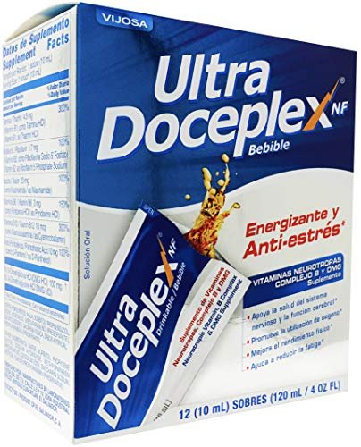 VIJOSA Ultra Doceplex Energy Pouches – Hochwirksamer B-Komplex in flüssiger Form, 12 Portionsbeutel