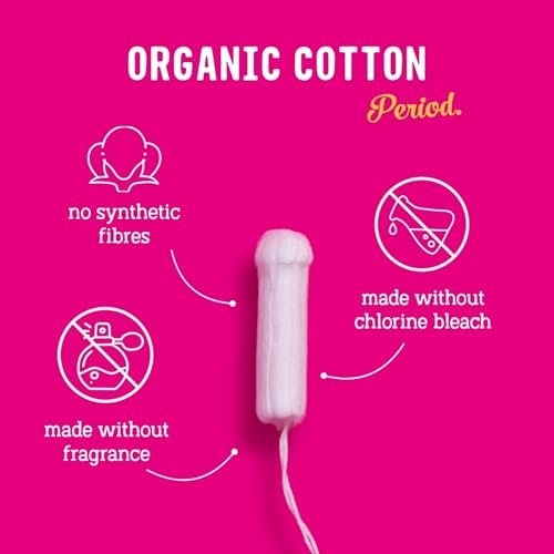 FLO Bio-Baumwoll-Tampons ohne Applikator – 16 Stück (8 Regular, 8 Super) – Auslaufsicher, chlorfrei gebleicht, vegan & tierversuchsfrei