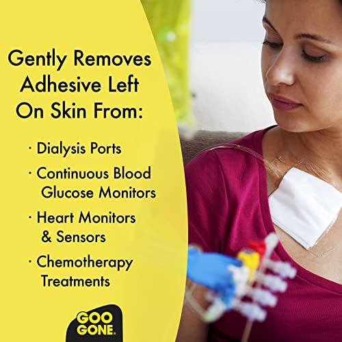 Goo Gone Hautkleber-Entferner – Sichere und schmerzfreie Entfernung von klebrigen Rückständen von kontinuierlichen Glukosemonitoren, KT Tape, medizinischem Klebeband, Herzfrequenzmessern, Insulinpumpen, 237 ml