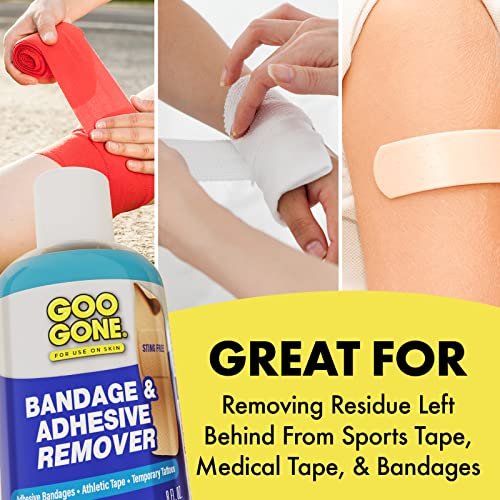 Goo Gone Hautkleber-Entferner – Sichere und schmerzfreie Entfernung von klebrigen Rückständen von kontinuierlichen Glukosemonitoren, KT Tape, medizinischem Klebeband, Herzfrequenzmessern, Insulinpumpen, 237 ml