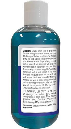 Goo Gone Hautkleber-Entferner – Sichere und schmerzfreie Entfernung von klebrigen Rückständen von kontinuierlichen Glukosemonitoren, KT Tape, medizinischem Klebeband, Herzfrequenzmessern, Insulinpumpen, 237 ml
