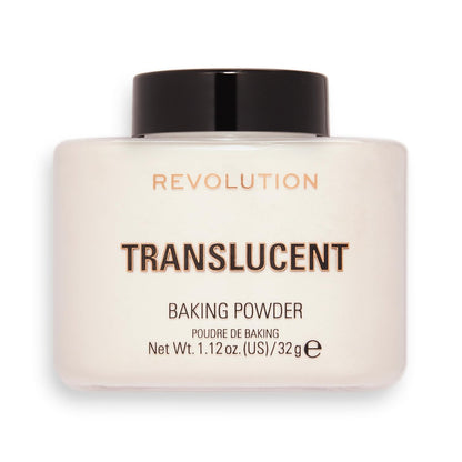 Revolution Loose Baking Powder – Transparenter Puder zum Fixieren, Mattieren & Reduzieren von Glanz, 32 g