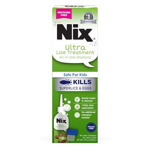 Nix Ultra Superlice Behandlung – All-in-One Shampoo gegen Kopfläuse mit Nissenkamm, 118 ml