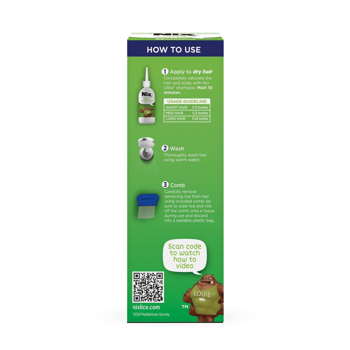 Nix Ultra Superlice Behandlung – All-in-One Shampoo gegen Kopfläuse mit Nissenkamm, 118 ml