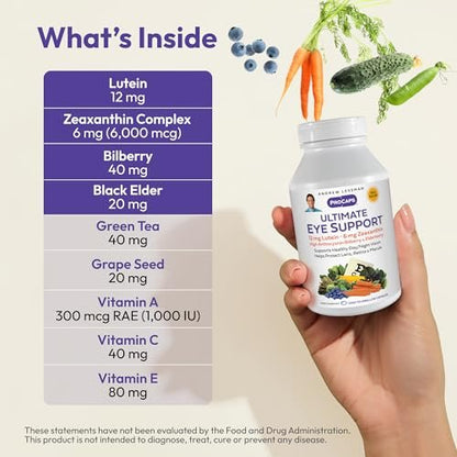 Andrew Lessman Ultimate Eye Support – 30 Softgels mit Lutein, Zeaxanthin & Heidelbeere für gesunde Augen